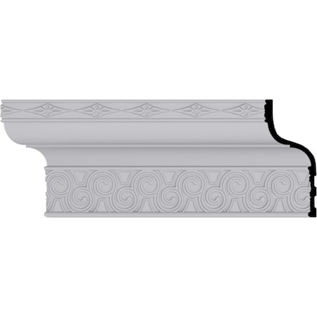 Ekena Millwork 8 3/8"H x 3 3/4"P x 9"F x 94 1/2"L, (6 7/8" Repeat), Bedford Crown Moulding MLD08X03X09BE